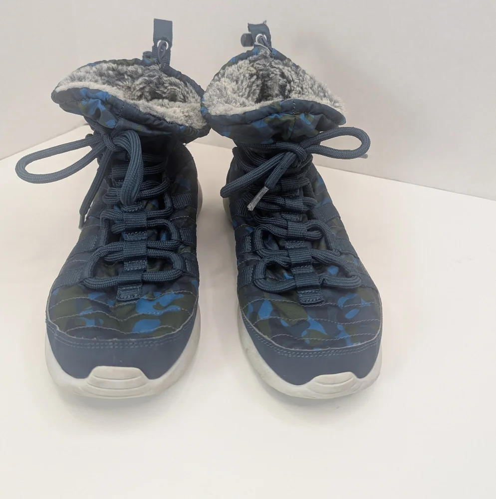 NIKE Women Roshe One Hi Print Sneaker Boot in Squadron Blue Sz 8.5 - Picture 5 of 11